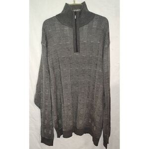 VENEZZI Men's Sweater Size 5XL Sweater Charcoal Gray Wool Blend